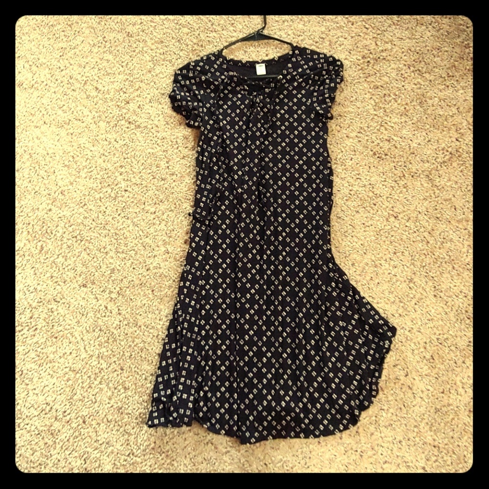 Black Dress with white pattern thing